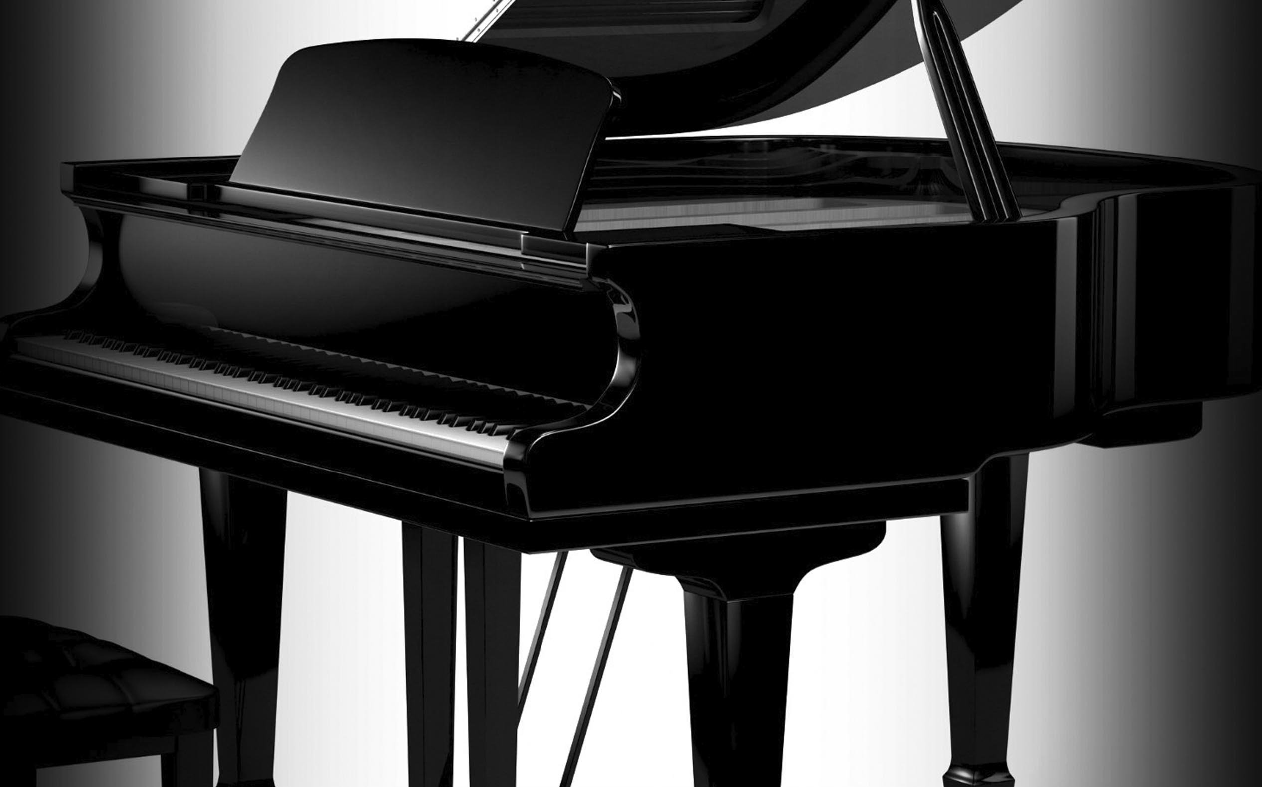 Piano keys in the studio